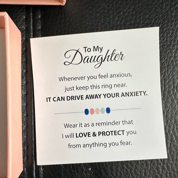 Olivia Jewelry “To my daughter” fidget ring. New in box. - Picture 2 of 4